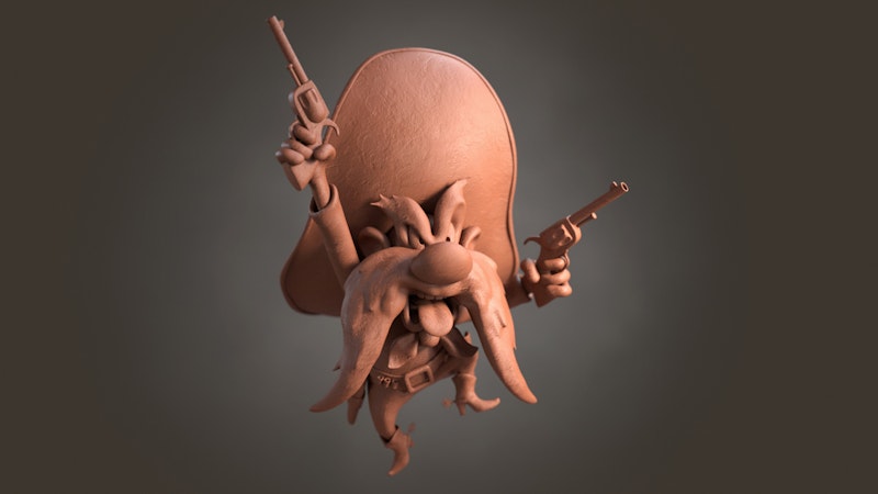 The Wild West (3d sculpt of Yosemite Sam) by Senior Lighter Paul Sheehy