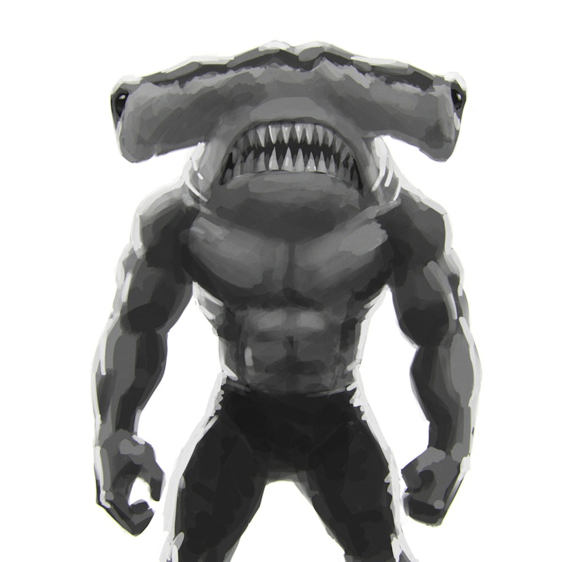 Street Sharks Fanart by BG Painter Robert Brunette