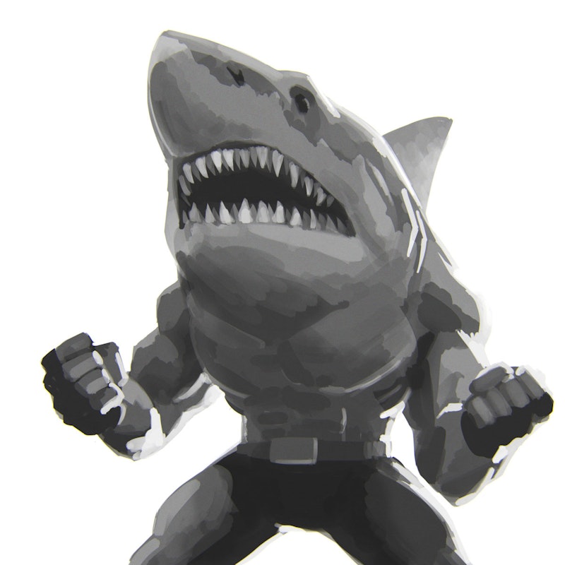 Street Sharks Fanart by BG Painter Robert Brunette