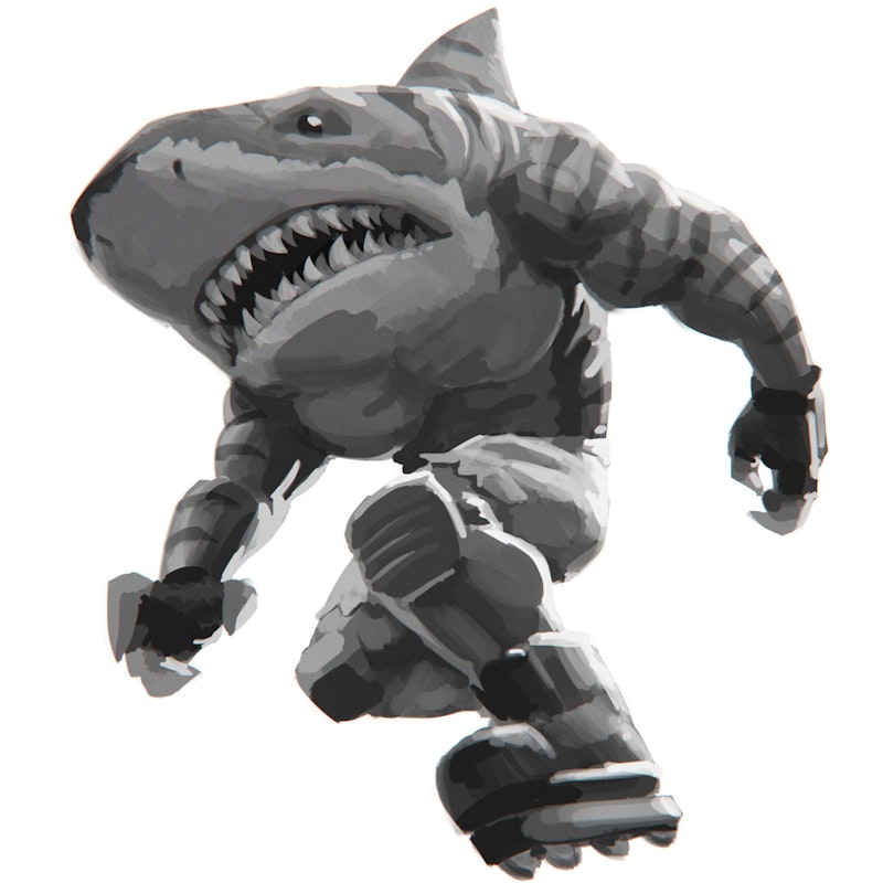 Street Sharks Fanart by BG Painter Robert Brunette