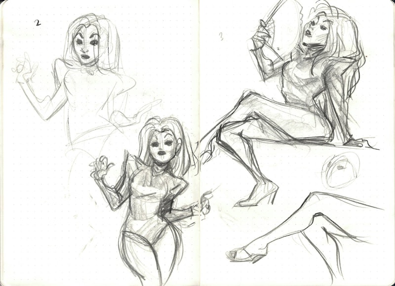 Sketches by Senior Storyboard Revisionist Irene Martini