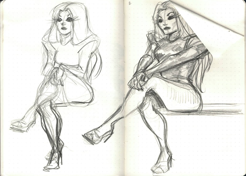 Sketches by Senior Storyboard Revisionist Irene Martini