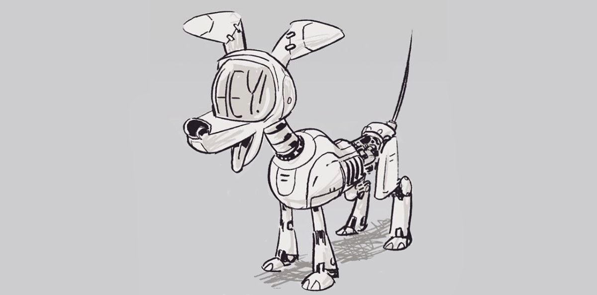 Робот пес рисунок