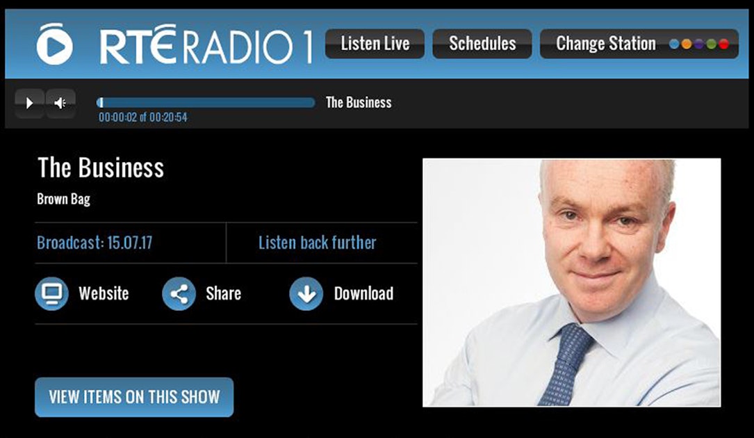 The Business RTE Radio 1 Interview with Cathal Gaffney