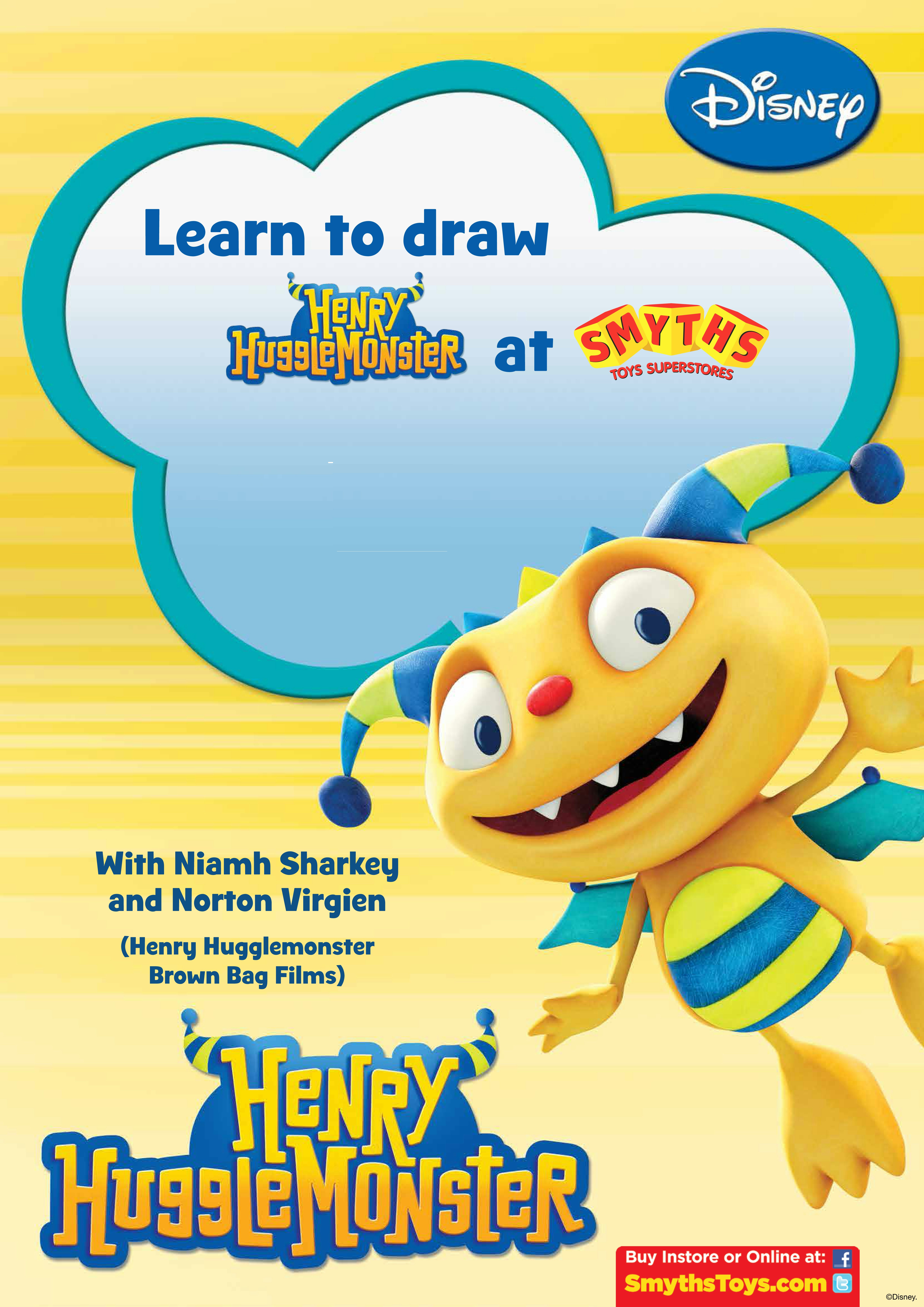 Henry Hugglemonster Doodle in Smyths Toy Store Jervis Brown Bag Labs