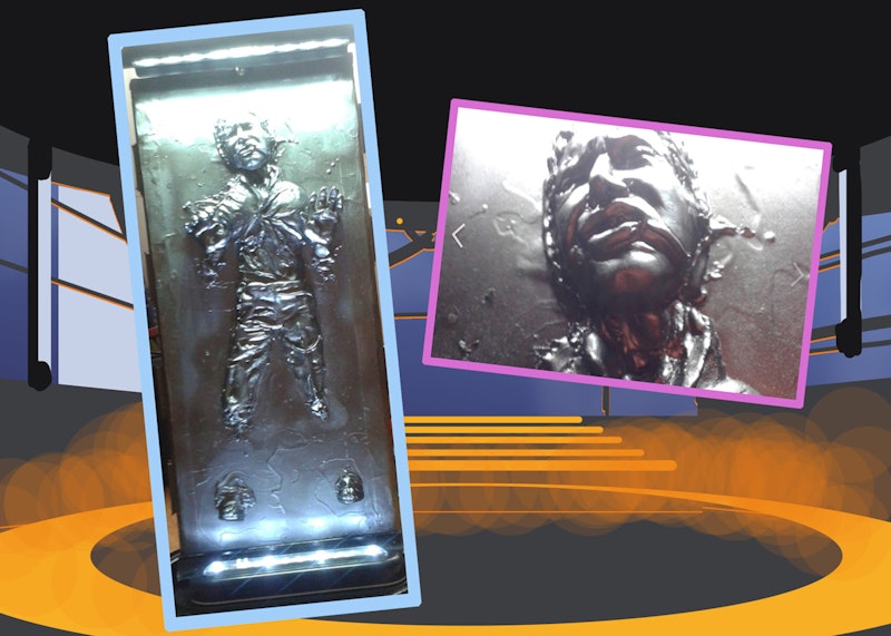 Han Solo - Carbonite model (~16 inches high) by Storyboard Supervisor Paul Gunson