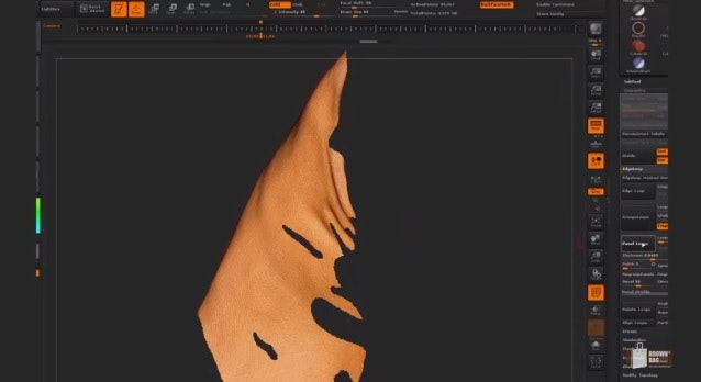 panel loops are jaggedy zbrush